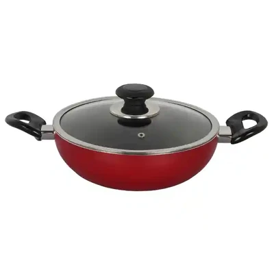 TOPPER Nonstick Glamour Deep Fry Pan With Lid (Red) 30 cm